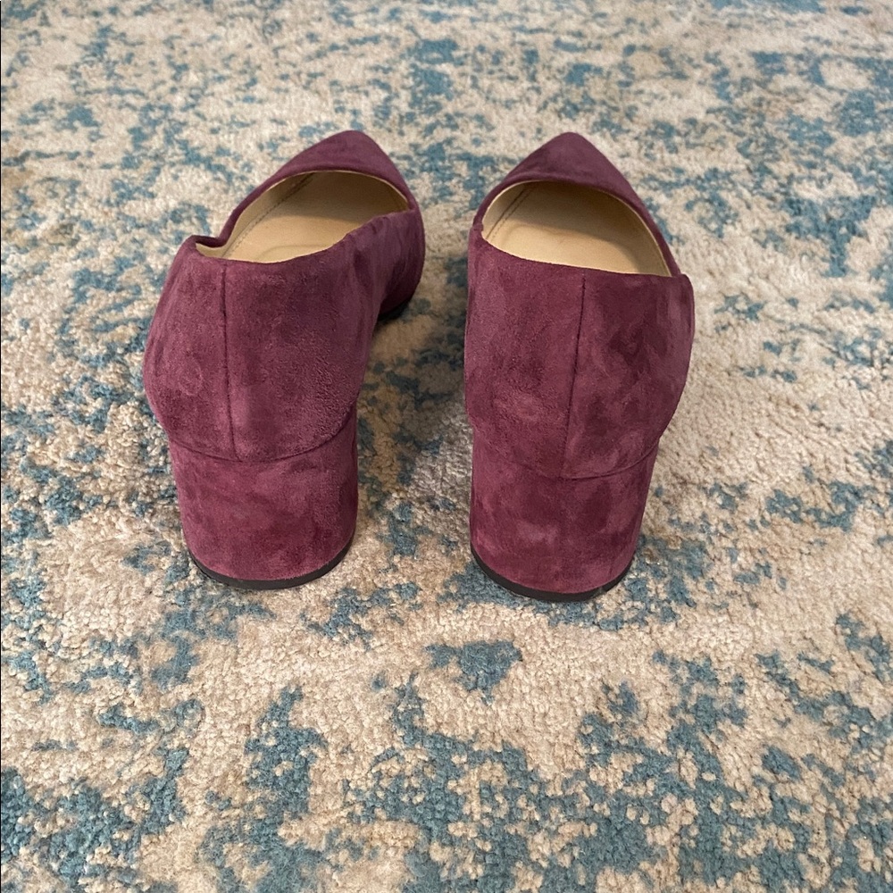 Brooks Brothers Red Fleece Women’s Plum Suede 2” Heels Size 8 - Picture 4 of 8